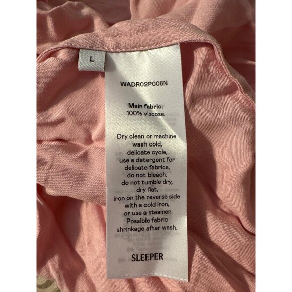 Sleeper Juliette Off Shoulder Smocked Midi Dress L Fairy Pink Shirred NEW $370 - Picture 11 of 14